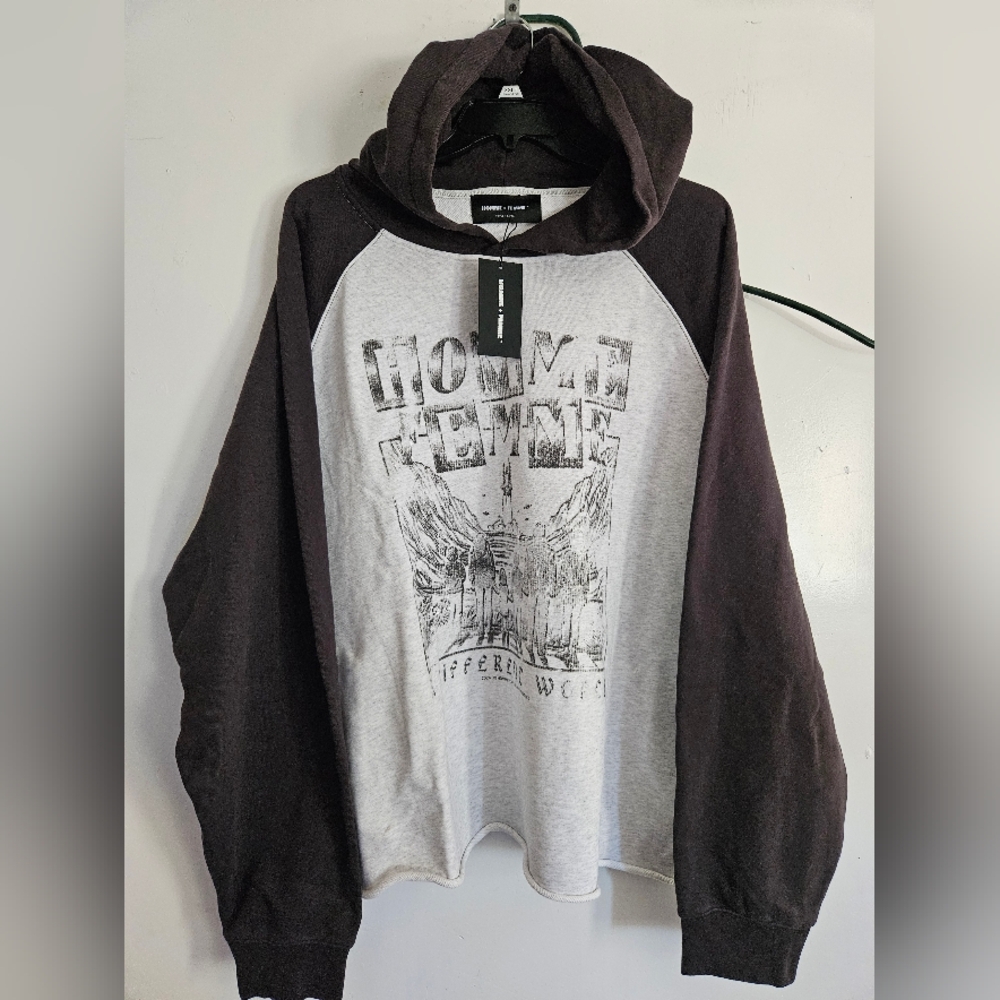 Homme Femme Takeoff Men's Hoodie Size 3XL In Black/Gry